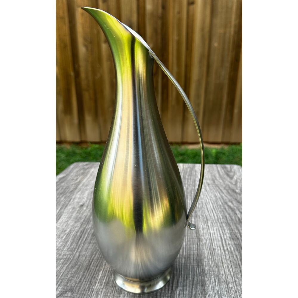 Royal Holland Metawa Pewter Mid Century Modern Sleek 12" Pitcher